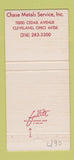 Matchbook Cover - Chase Metals Service Cleveland OH 30 Strike