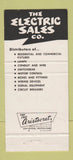 Matchbook Cover - The Electric Sales Company Canton OH 30 Strike