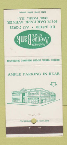 Matchbook Cover - Avenue State Bank Oak Park IL 30 Strike