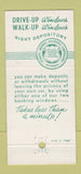 Matchbook Cover - Avenue State Bank Oak Park IL 30 Strike