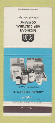 Matchbook Cover - Michigan Agricultural Company Richland MI 30 Strike
