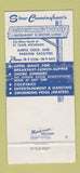 Matchbook Cover - Stew Cunningham's Fisherman's Wharf St Clair MI WEAR 30 Strike