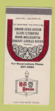 Matchbook Cover - Hill House Bakersfield CA 30 Strike