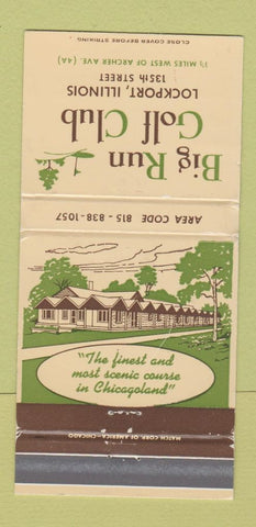 Matchbook Cover - Big Run Golf Club Lockport IL WEAR 30 Strike