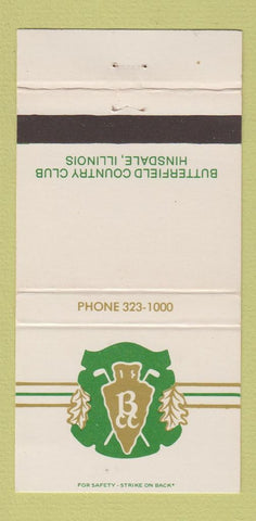 Matchbook Cover - Butterfield Country Club Hinsdale IL 30 Strike