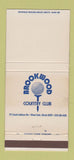 Matchbook Cover - Brookwood Country Club Wood Dale IL 30 Strike