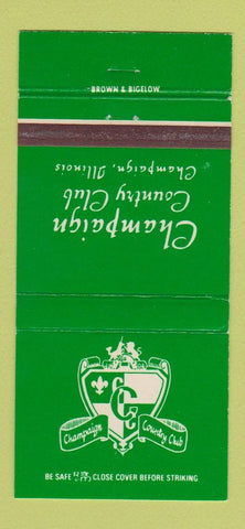Matchbook Cover - Champaign Country Club IL 30 Strike