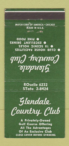 Matchbook Cover - Glendale Country Club Chicago IL 30 Strike
