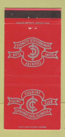 Matchbook Cover - Illini Country Club Springfield IL WEAR 30 Strike