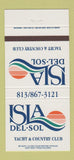 Matchbook Cover - Isla Del Sol Yacht Country Club 30 Strike