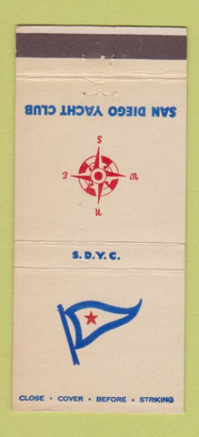Matchbook Cover - San Diego CA Yacht Club 30 Strike