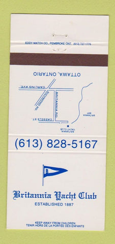 Matchbook Cover - Britannia Yacht Club Ottawa ON 30 Strike