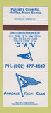 Matchbook Cover - Armdale Yacht Club Halifax NS 30 Strike