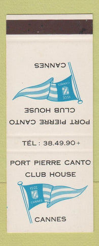 Matchbook Cover - Port Pierre Canton Club House Cannes SAMPLE Seita
