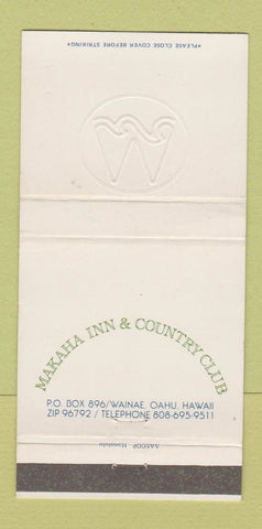 Matchbook Cover - Makaha Inn Country Club Oahu Hawaii 30 Strike