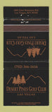 Matchbook Cover - Desert Pines Golf Club Las Vegas NV 30 Strike