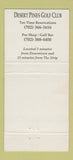 Matchbook Cover - Desert Pines Golf Club Las Vegas NV 30 Strike