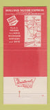 Matchbook Cover - Holland Motor Express Trucking Holland MI 30 Strike