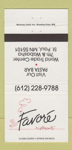 Matchbook Cover - Favore Ristorante St Paul MN 30 Strike