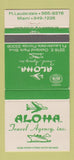 Matchbook Cover - Azloha Travel Agency Fort Lauderdale FL 30 Strike