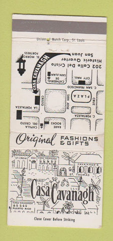 Matchbook Cover - Casa Cavanaugh San Juan Puerto Rico WEAR 30 Strike