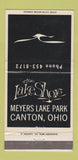 Matchbook Cover - Lake Shore Myers Lake Park Canton OH 30 Strike