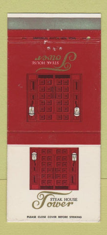 Matchbook Cover - Tower Steak House Mountainside NJ 30 Strike