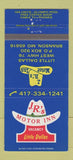 Matchbook Cover - Jr's Motor Inn Branson MO 30 Strike