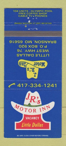 Matchbook Cover - Jr's Motor Inn Branson MO 30 Strike
