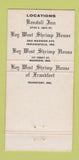 Matchbook Cover - Kendall Inn Shrimp House Indianapolis Frankfort IN 30 Strike