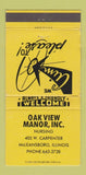 Matchbook Cover - Oakview Manor McLeansboro IL Nursing 30 Strike