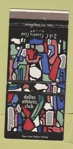 Matchbook Cover - Dallas Athletic Club Country Club TX 30 Strike