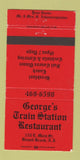 Matchbook Cover George's Train Station Restaurant Bound Brook NJ WEAR 30 Strike
