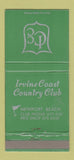 Matchbook Cover - Irvine Coast Country Club Newport Beach CA 30 Strike