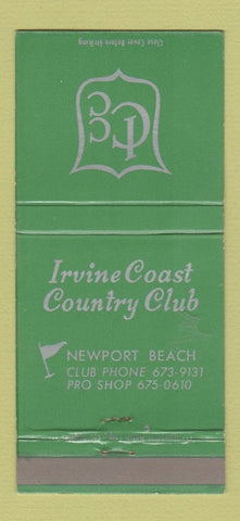 Matchbook Cover - Irvine Coast Country Club Newport Beach CA 30 Strike