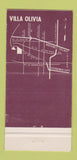 Matchbook Cover - Villa Olivia Country Club Bartlett IL 30 Strike