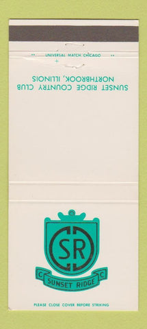 Matchbook Cover - Sunset Ridge Country Club Northbrook IL 30 Strike