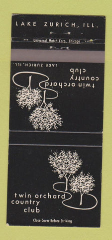 Matchbook Cover - Twin Orchard Country Club Lake Zurich IL 30 Strike