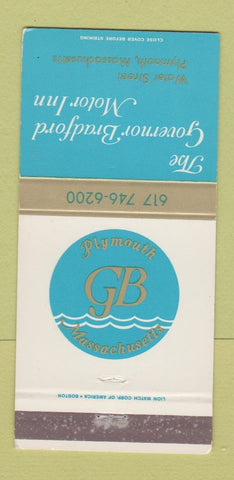 Matchbook Cover - Governor Bradford Motor Inn Plymouth MA 30 Strike