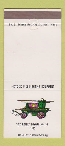 Matchbook Cover - Public Transmission Miami FL old fire truck 30 Strike