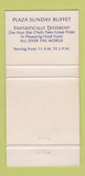 Matchbook Cover - Plaza Inn Wrentham MA WEAR 30 Strike