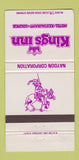 Matchbook Cover - Kings Inn Hotel Restaurant Phoenix Sun City AZ 30 Strike