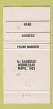 Matchbook Cover - Polos Night Club Brewster NY WEAR 30 Strike