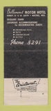 Matchbook Cover - Bellemont Motor Hotel Natchez MS 30 Strike
