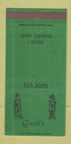 Matchbook Cover - Gusti's Peabody MA WEAR 30 Strike