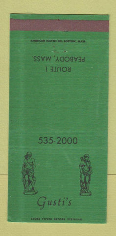 Matchbook Cover - Gusti's Peabody MA WEAR 30 Strike
