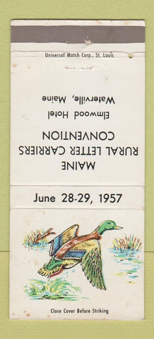 Matchbook Cover - Maine Rural Letter Carriers Convention Waterville ME 30 Strike