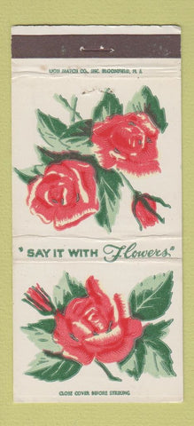 Matchbook Cover - Chesney Flowers Florist Cedar Grove NJ 30 Strike