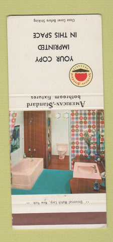 Matchbook Cover - American Standard Bathroom Fixtures SAMPLE WEAR 30 Strike