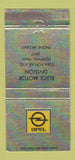 Matchbook Cover - Buck Motor Division Opel Memphis TN WEAR 30 Strike